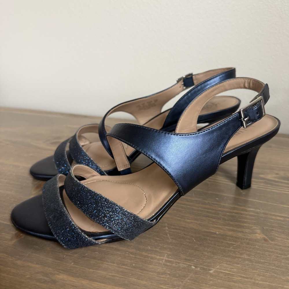 Elegant Navy Strappy Heels